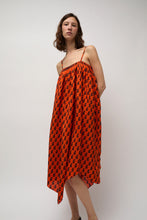 Load image into Gallery viewer, Anaak Etretat Print Handkerchief Dress in Vermillion Paisley