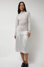 Load image into Gallery viewer, Anggae Light Jersey Slim Shirring Top in Silver