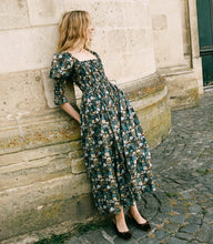 Load image into Gallery viewer, BIJOU DRESS -- BLEU ARBOR FLORAL