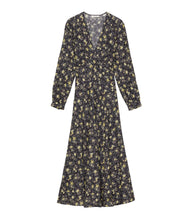 Load image into Gallery viewer, CHARLESTON DRESS -- NOIR WINDING BLOSSOMS