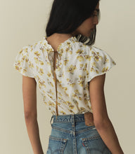 Load image into Gallery viewer, YVIE TOP -- GOLD FROLICKING FLORAL