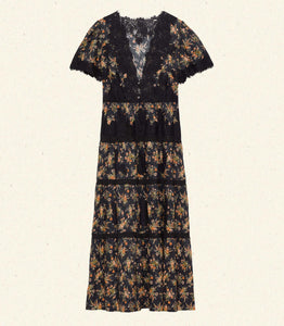 GRACIELLA DRESS -- FOXGLOVE FLORAL