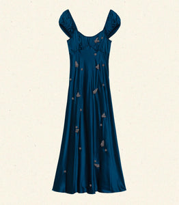 GWENDOLYN DRESS -- DEEP SAPPHIRE