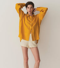 Load image into Gallery viewer, HAVA LINEN TOP -- SUNFLOWER