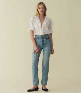 HENRI TOP -- SALT EYELET