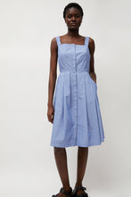 Load image into Gallery viewer, Heather Harlan Party Dress in Wedgewood and White Stripe