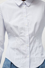 Load image into Gallery viewer, Heather Harlan Waisted Shirt in English Stripe