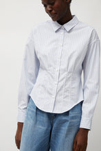 Load image into Gallery viewer, Heather Harlan Waisted Shirt in English Stripe