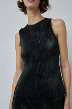 Load image into Gallery viewer, INSHADE Pleated Eco Leather Top in Black