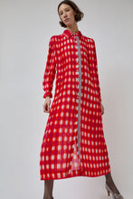 Load image into Gallery viewer, INSHADE Pleated Shirt Dress in Red and Pink Plaid