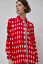 Load image into Gallery viewer, INSHADE Pleated Shirt Dress in Red and Pink Plaid