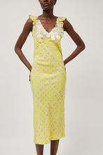 Load image into Gallery viewer, INSHADE V Neck Sequin Dress in Light Yellow Plaid