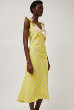 Load image into Gallery viewer, INSHADE V Neck Sequin Dress in Light Yellow Plaid