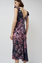 Load image into Gallery viewer, INSHADE V Neck Sequin Dress in Purple Landscape