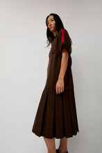 Load image into Gallery viewer, KkCo Box Pleat Dress in Mud