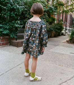 LITTLE ACTON DRESS -- BLEU ARBOR FLORAL