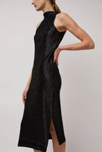 Load image into Gallery viewer, Nin Studio Wave Tank Dress in Black Shine