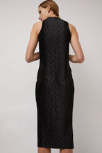 Load image into Gallery viewer, Nin Studio Wave Tank Dress in Black Shine