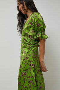 No.6 Luisa Dress in Green Trellis