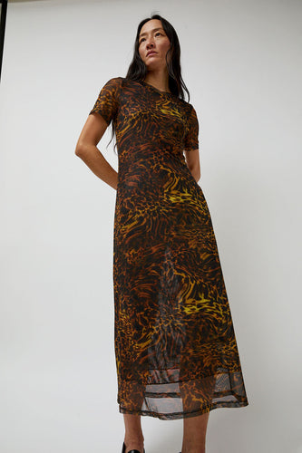 No.6 Mads Dress in Brown Animal