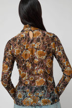 Load image into Gallery viewer, No.6 Rosa Turtleneck in Gold Roses