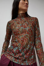 Load image into Gallery viewer, No.6 Rosa Turtleneck in Wine Garden Lace