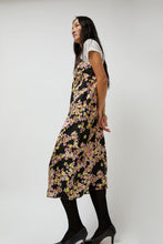 Load image into Gallery viewer, No.6 Sam Slip Dress in Black Pansy