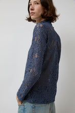 Load image into Gallery viewer, No.6 Scout Turtleneck in Indigo Lace