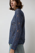 Load image into Gallery viewer, No.6 Scout Turtleneck in Indigo Lace