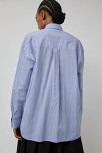 Load image into Gallery viewer, Nothing Written Timon Striped Cotton Shirt in Blue Stripe