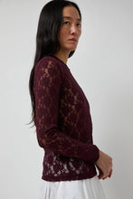 Load image into Gallery viewer, No.6 Ash Tee in Bordeaux Lace