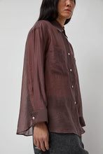 Load image into Gallery viewer, No.6 Lake Shirt in Plum Organza