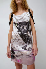 Load image into Gallery viewer, SERAPIS Strap Dress in Purple Print