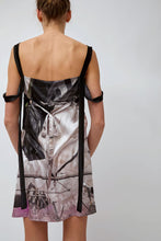 Load image into Gallery viewer, SERAPIS Strap Dress in Purple Print