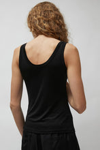 Load image into Gallery viewer, Silk Laundry Jersey Scoop Tank in Black