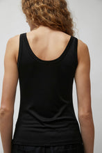 Load image into Gallery viewer, Silk Laundry Jersey Scoop Tank in Black