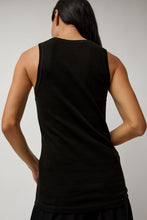 Load image into Gallery viewer, St. Agni Organic Cotton Soft Rib Singlet in Black