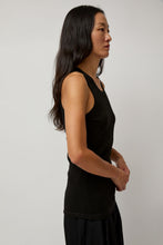 Load image into Gallery viewer, St. Agni Organic Cotton Soft Rib Singlet in Black