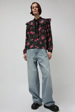 Load image into Gallery viewer, StandAlone Sheer Fringe Blouse in Roses